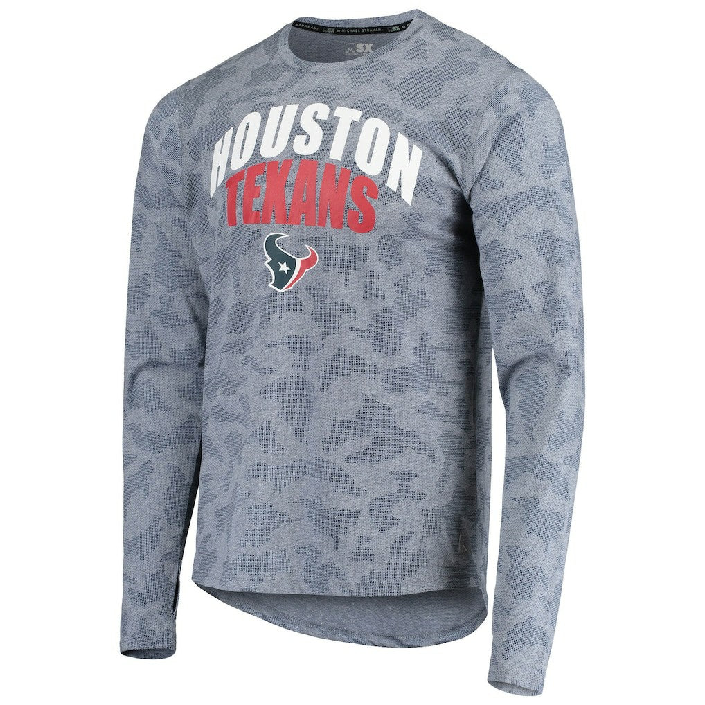 Houston Texans MSX by Michael Strahan Camo Performance Long Sleeve T-Shirt - Navy sale