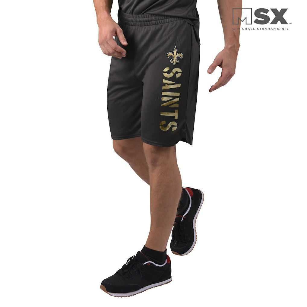 New Orleans Saints MSX by Michael Strahan Training Shorts - Black cheap