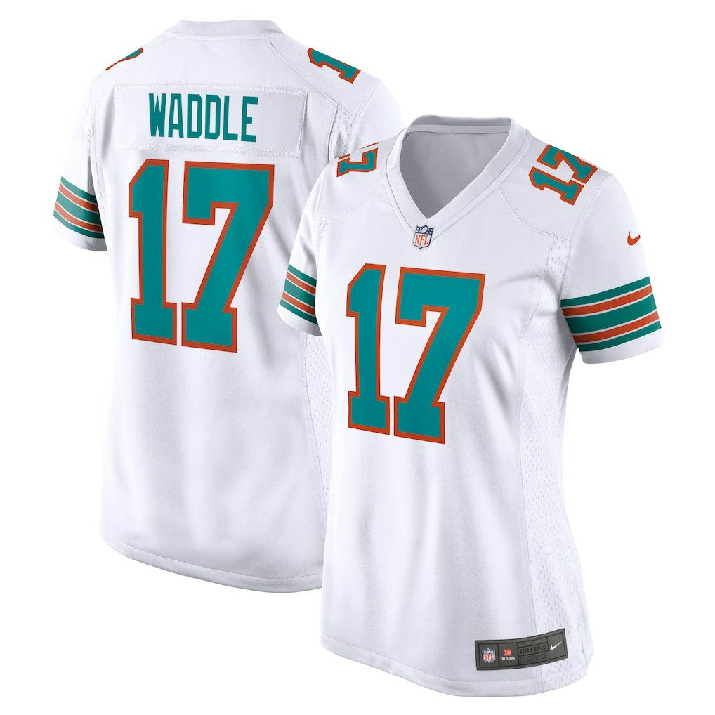 Jaylen Waddle Miami Dolphins Women's Game Jersey - White cheap