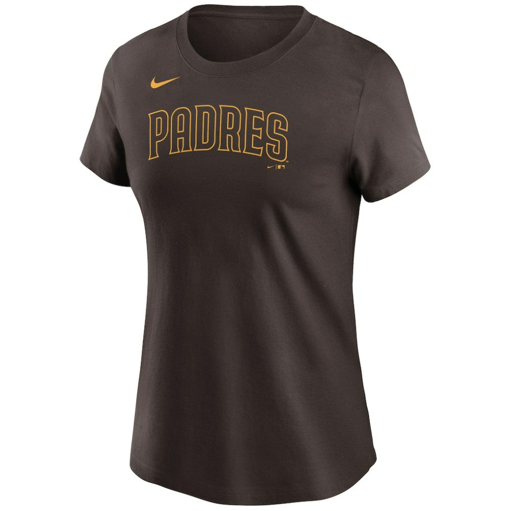 Fernando Tatis Jr. San Diego Padres Women's Name & Number T-Shirt Brown