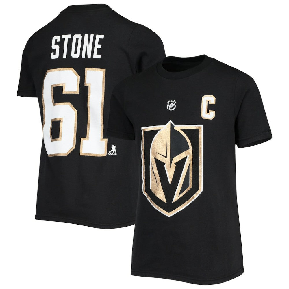 Mark Stone Vegas Golden Knights Youth Player Name & Number T-Shirt - Black T-shirts