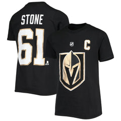 Mark Stone Vegas Golden Knights Youth Player Name & Number T-Shirt - Black T-shirts