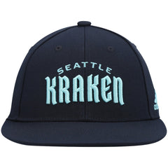 Seattle Kraken adidas Team Snapback Hat - Deep Sea Blue Hats