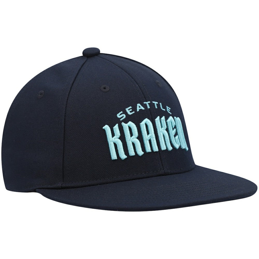 Seattle Kraken adidas Team Snapback Hat - Deep Sea Blue Hats