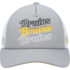 Boston Bruins adidas Women's Foam Trucker Snapback Hat - Gray/White Hats