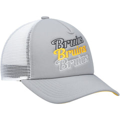 Boston Bruins adidas Women's Foam Trucker Snapback Hat - Gray/White Hats