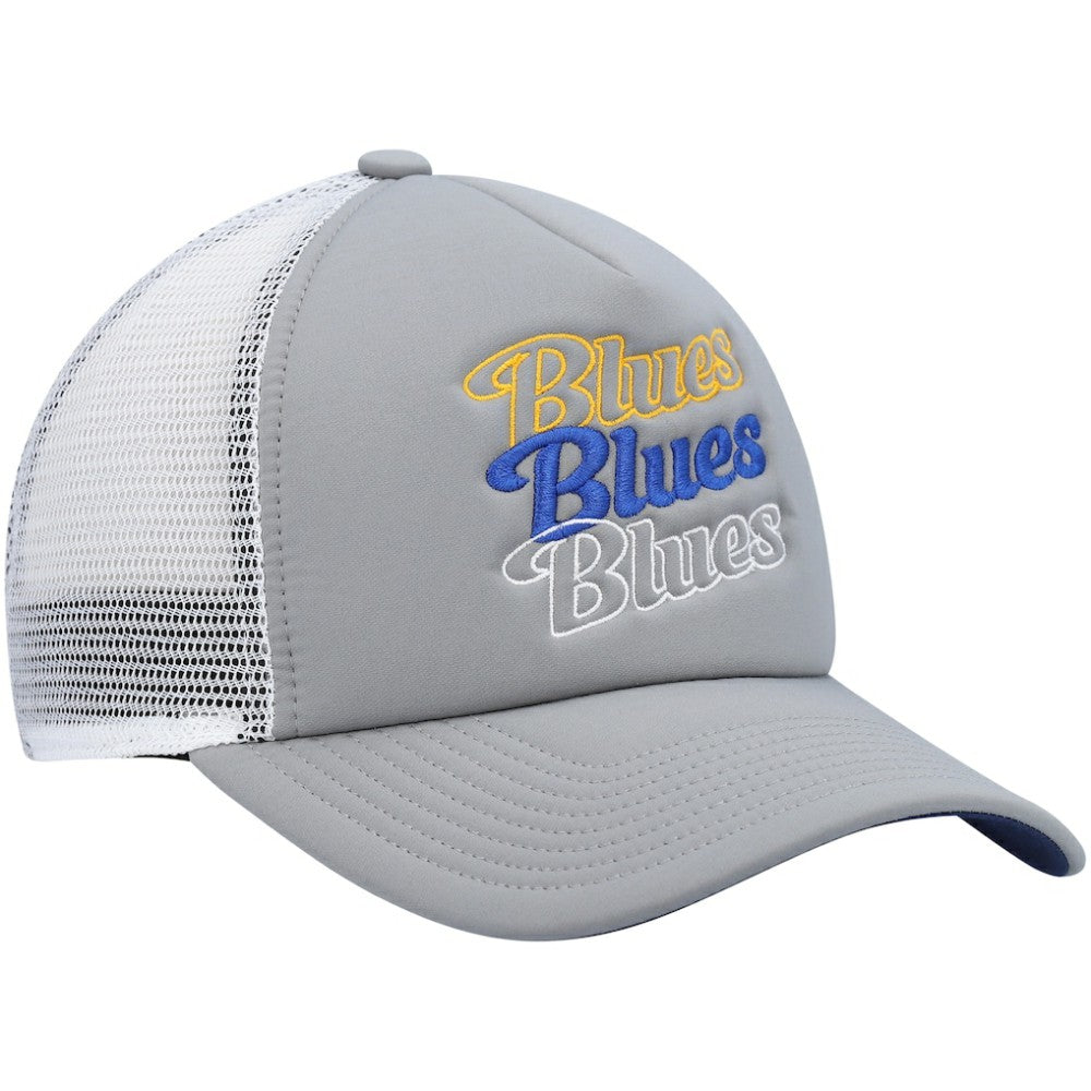 St. Louis Blues adidas Women's Foam Trucker Snapback Hat - Gray/White Hats