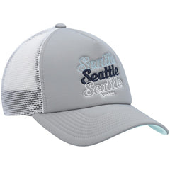 Seattle Kraken adidas Women's Foam Trucker Snapback Hat - Gray/White Hats