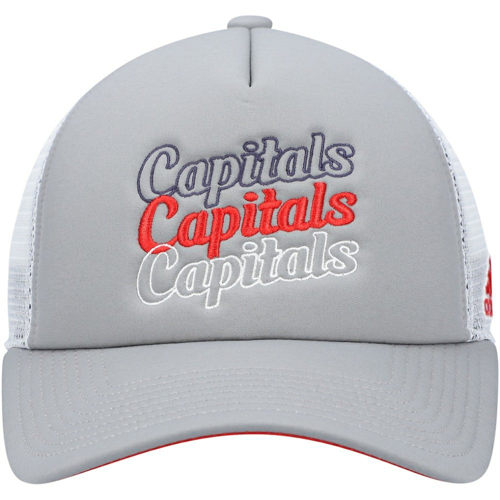 Washington Capitals adidas Women's Foam Trucker Snapback Hat - Gray/White Hats