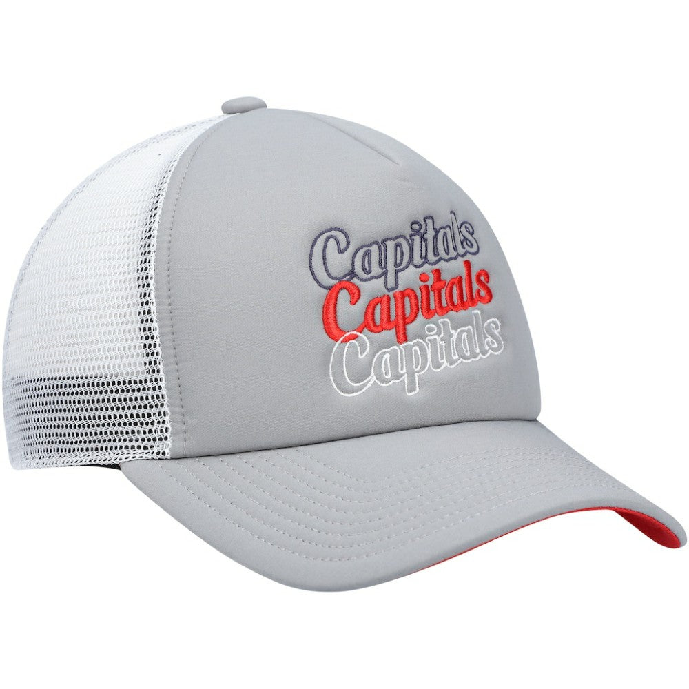 Washington Capitals adidas Women's Foam Trucker Snapback Hat - Gray/White Hats