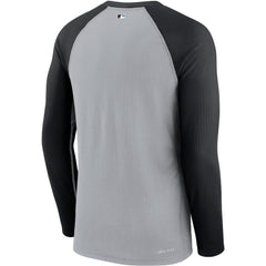 Miami Marlins Game Authentic Collection Performance Raglan Long Sleeve T-Shirt Gray/Black
