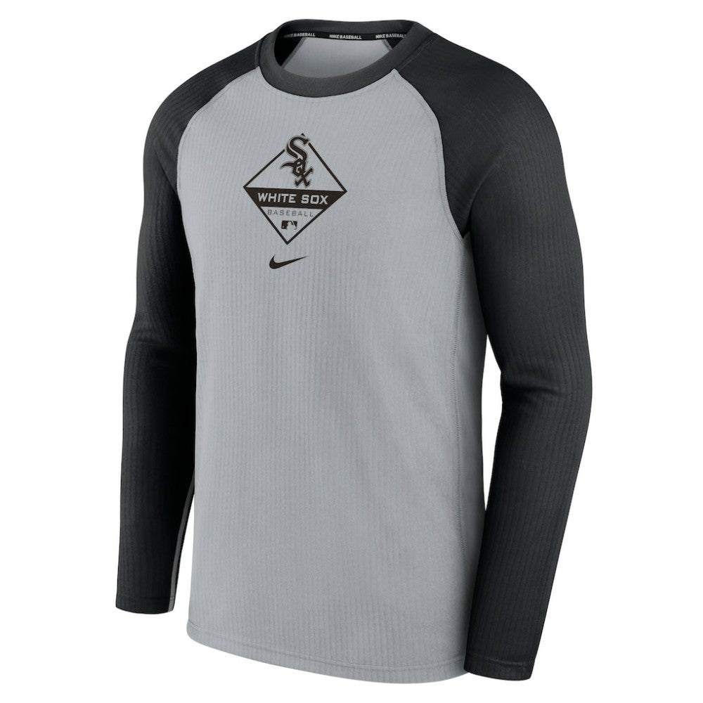 Chicago White Sox Game Authentic Collection Performance Raglan Long Sleeve T-Shirt Gray/Black