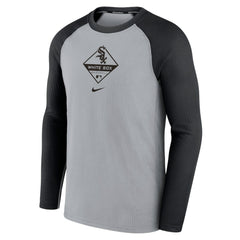 Chicago White Sox Game Authentic Collection Performance Raglan Long Sleeve T-Shirt Gray/Black