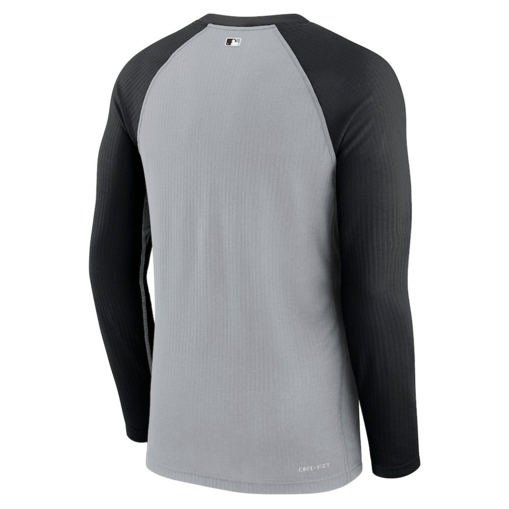 Chicago White Sox Game Authentic Collection Performance Raglan Long Sleeve T-Shirt Gray/Black