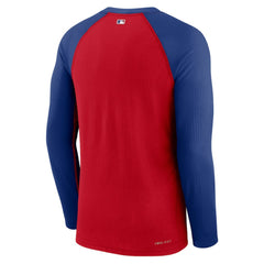 Chicago Cubs Game Authentic Collection Performance Raglan Long Sleeve T-Shirt Red/Royal