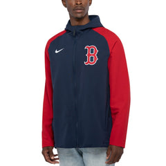 Boston Red Sox Authentic Collection Performance Raglan Full-Zip Hoodie Navy/Red