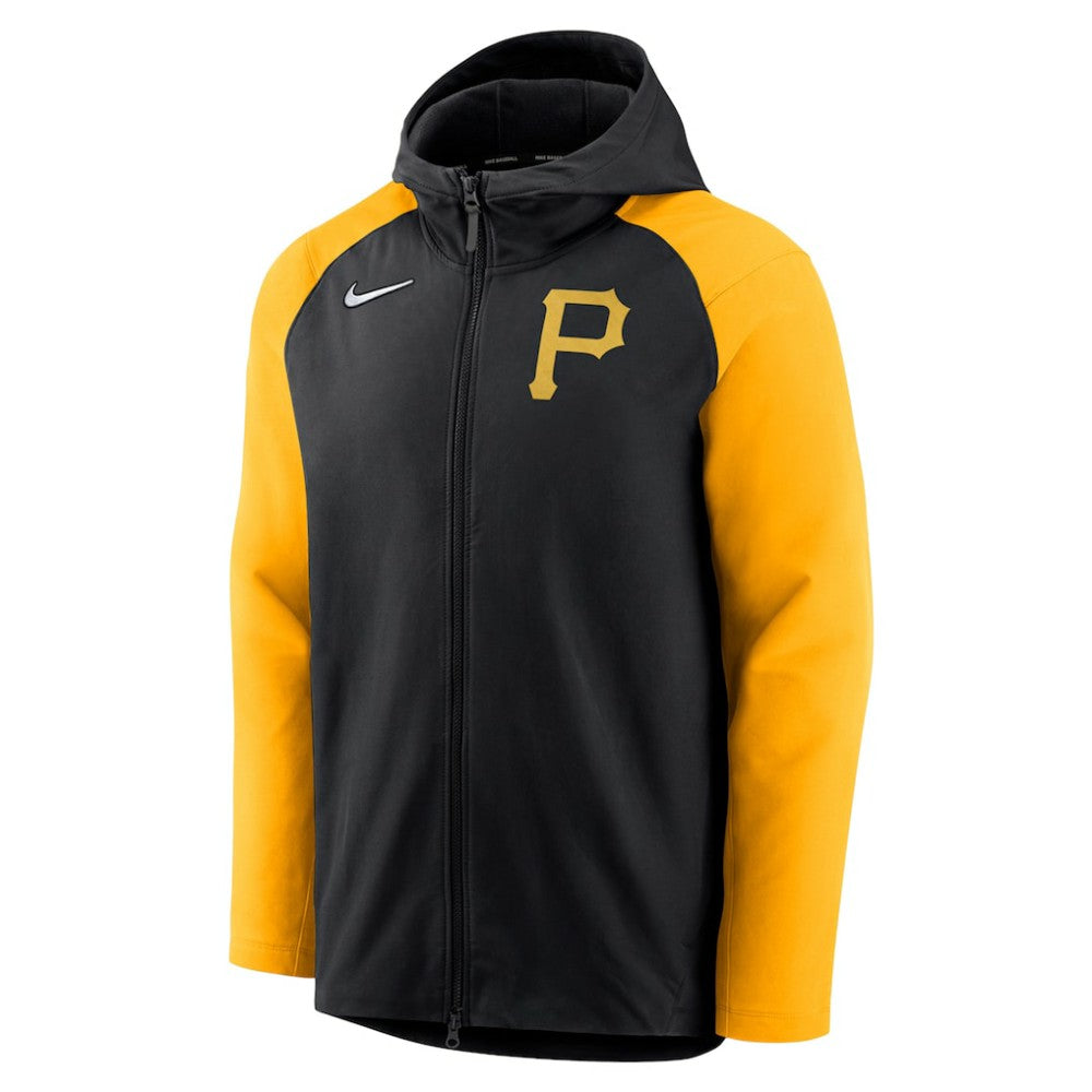 Pittsburgh Pirates Authentic Collection Performance Raglan Full-Zip Hoodie Black/Gold