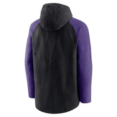Colorado Rockies Authentic Collection Performance Raglan Full-Zip Hoodie Black/Purple