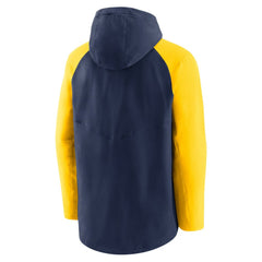 Milwaukee Brewers Authentic Collection Performance Raglan Full-Zip Hoodie Navy/Gold