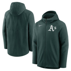 Athletics Authentic Collection Performance Raglan Full-Zip Hoodie Green