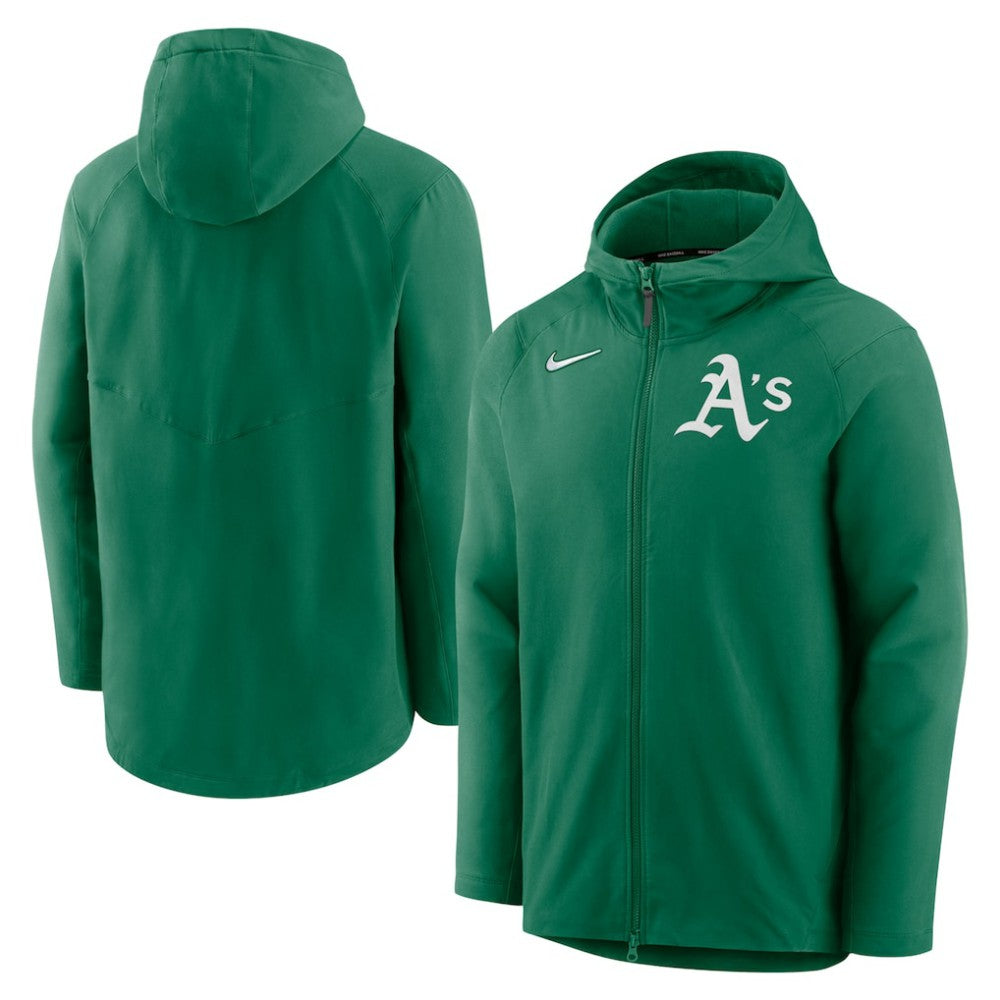 Athletics Authentic Collection Performance Raglan Full-Zip Hoodie Kelly Green