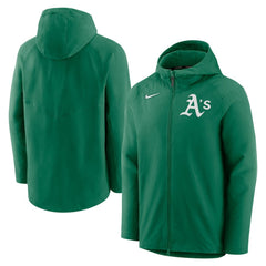 Athletics Authentic Collection Performance Raglan Full-Zip Hoodie Kelly Green