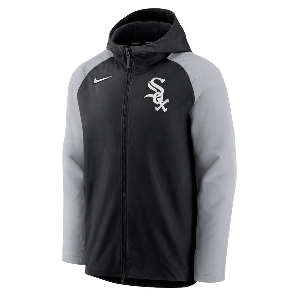 Chicago White Sox Authentic Collection Performance Raglan Full-Zip Hoodie Black/Gray