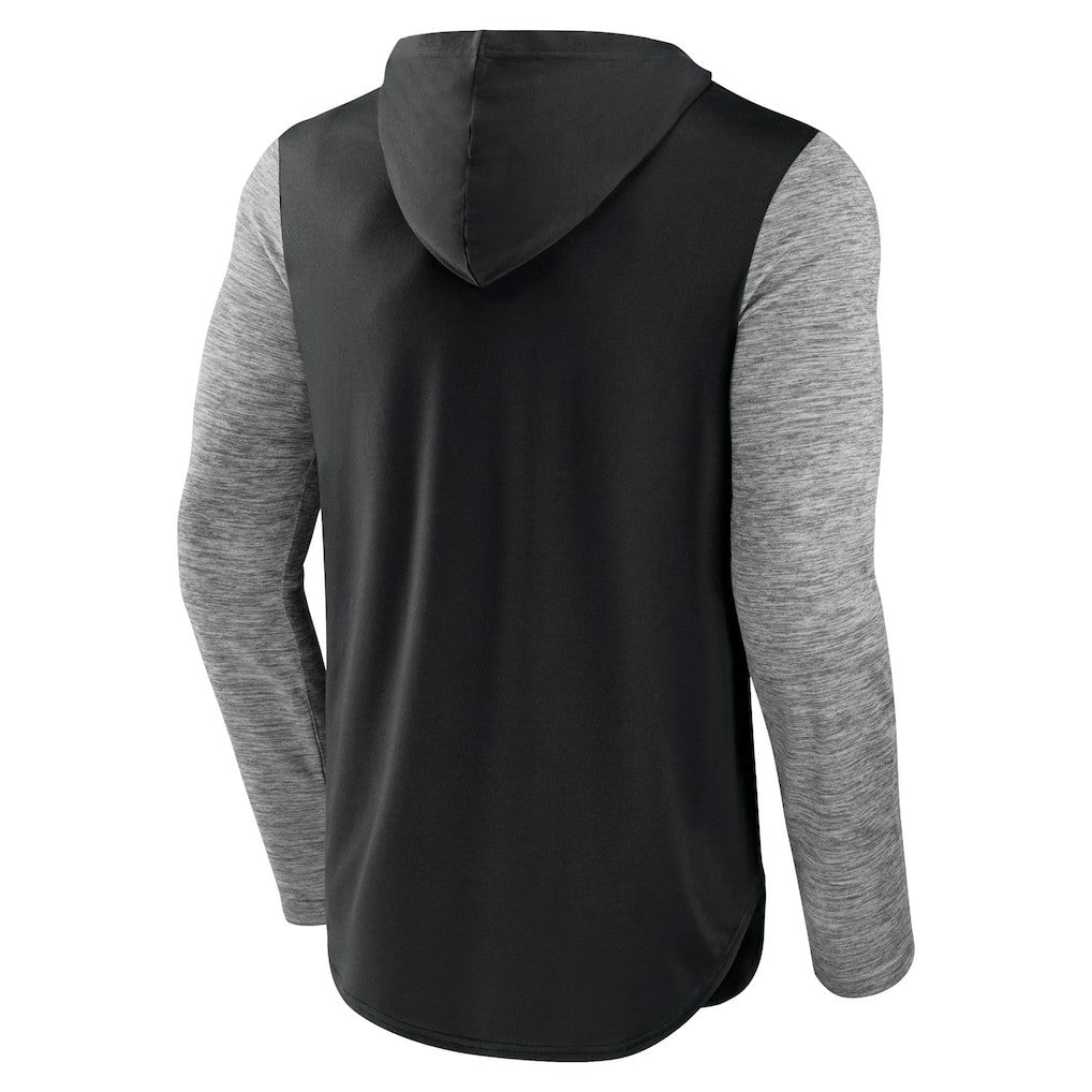 Brooklyn Nets Deep Rotation Performance Pullover Hoodie - Black/Heathered Charcoal sale