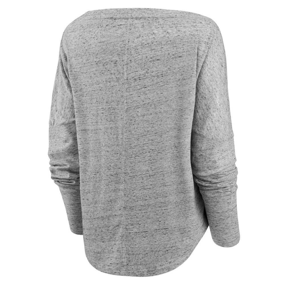 Los Angeles Lakers Women's Nostalgia Off-The-Shoulder Long Sleeve T-Shirt - Heathered Gray sale
