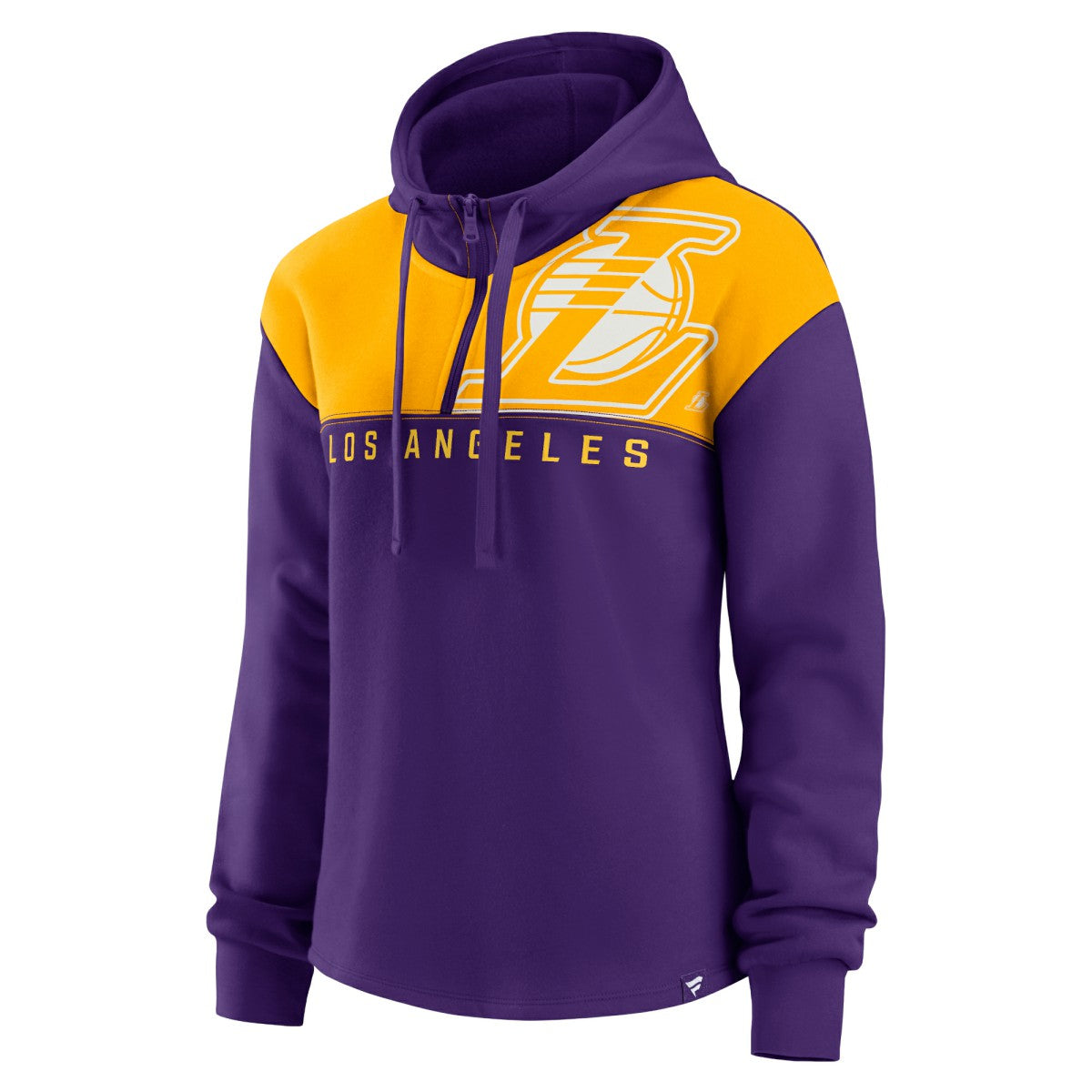 Los Angeles Lakers Women's Overslide Quarter-Zip Fleece Hoodie - Purple shop