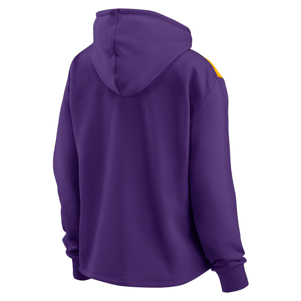 Los Angeles Lakers Women's Overslide Quarter-Zip Fleece Hoodie - Purple shop