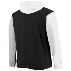 Brooklyn Nets Big & Tall Double Contrast Pullover Hoodie - Black/White sale