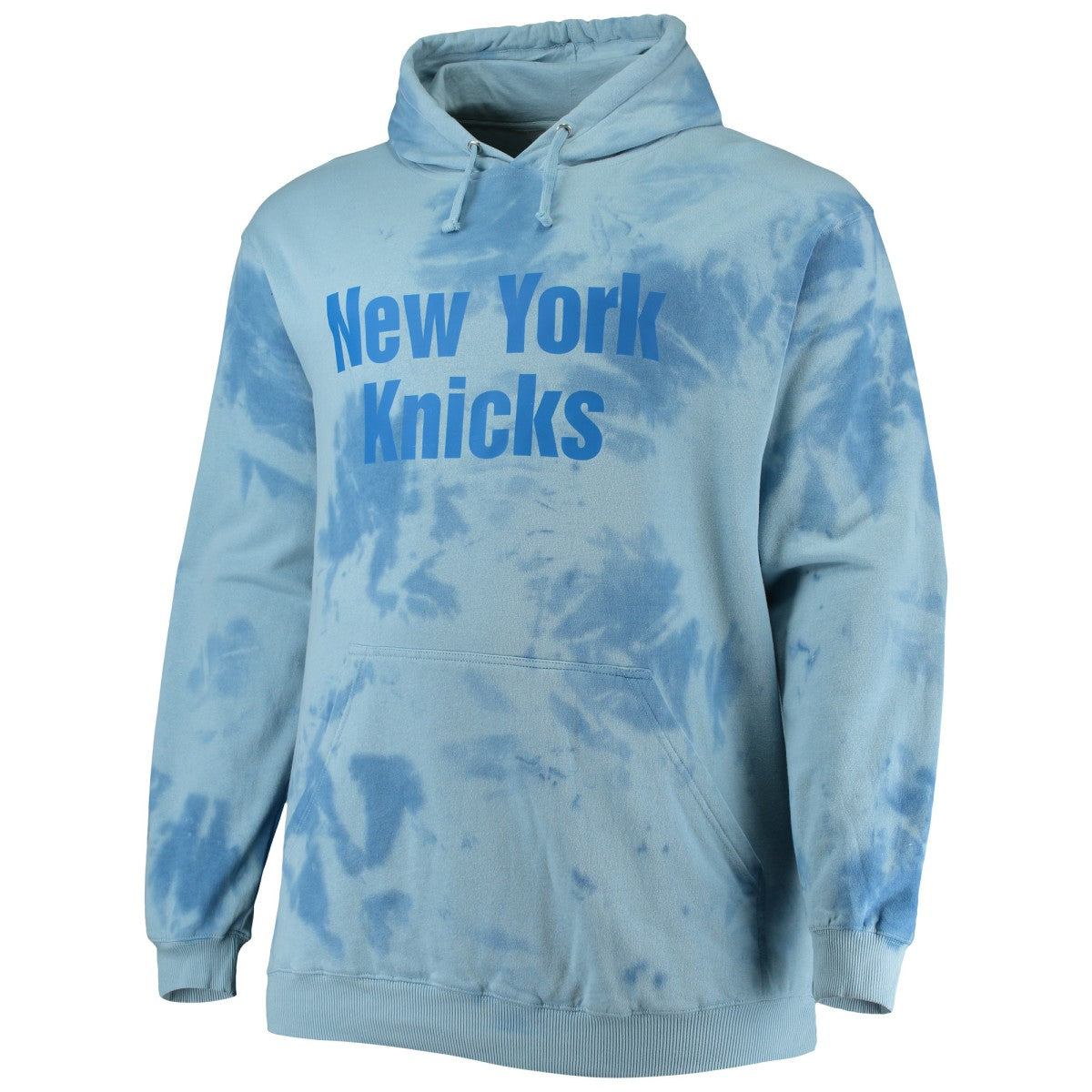 New York Knicks Big & Tall Wordmark Cloud Dye Pullover Hoodie - Blue for sale