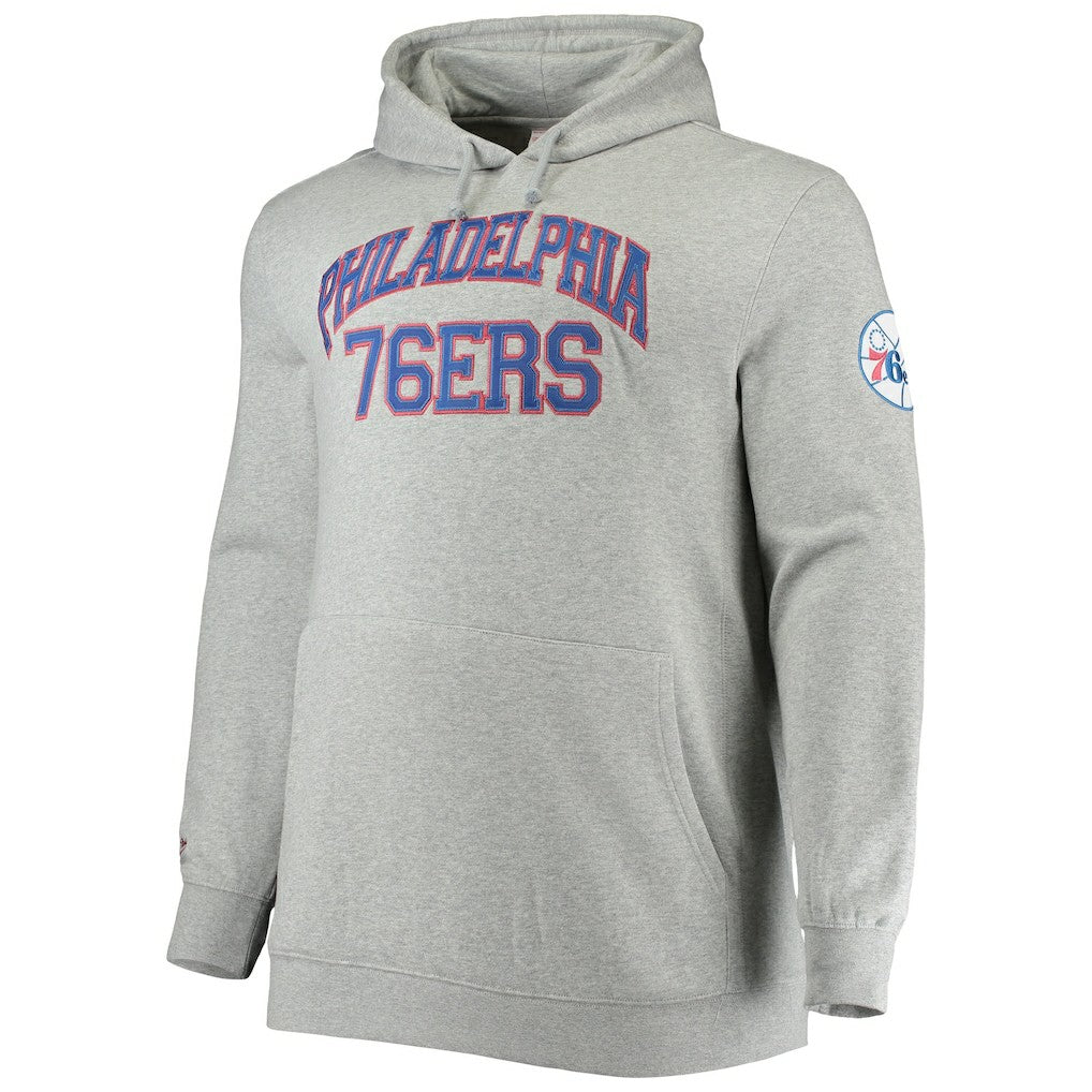Philadelphia 76ers Hardwood Classics Big & Tall Throwback Pullover Hoodie - Heathered Gray discount