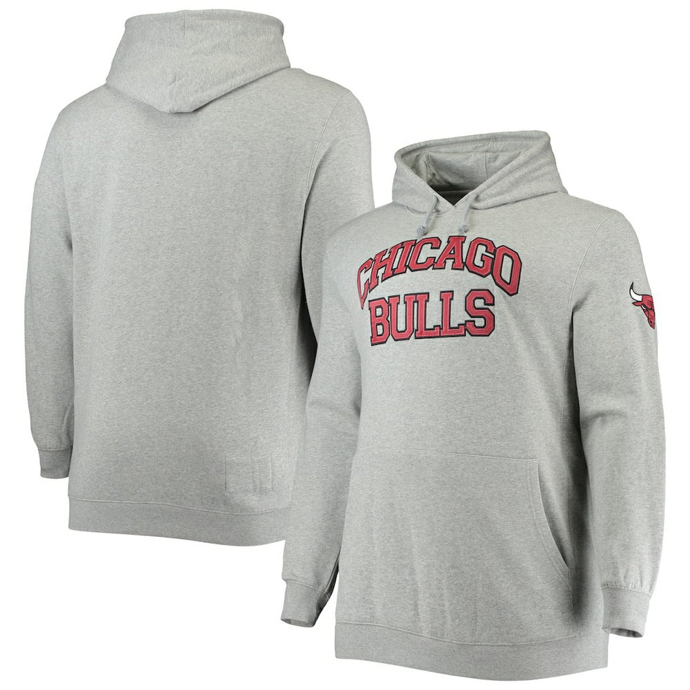 Chicago Bulls Hardwood Classics Big & Tall Throwback Pullover Hoodie sale - Heathered Gray cheap