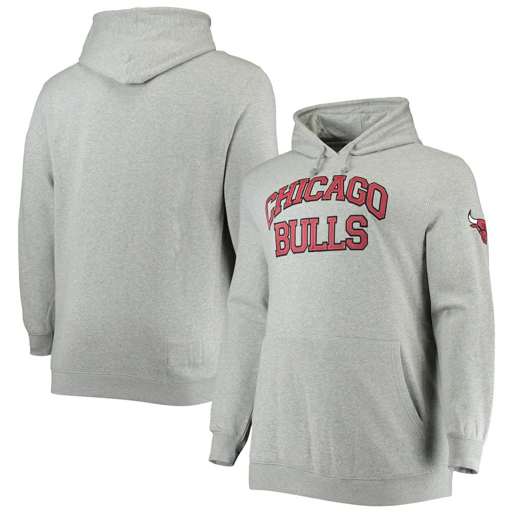 Chicago Bulls Hardwood Classics Big & Tall Throwback Pullover Hoodie sale - Heathered Gray cheap