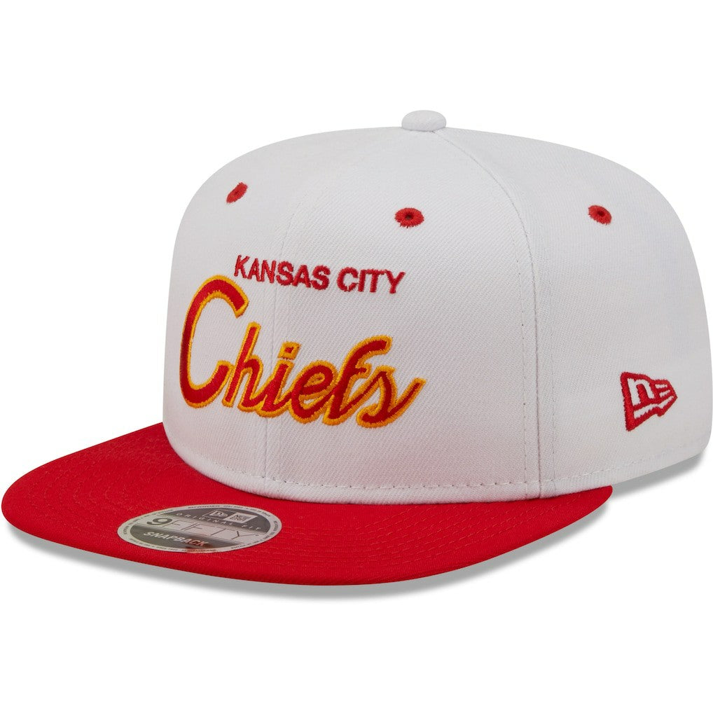 Kansas City Chiefs New Era Sparky Original 9FIFTY Snapback Hat - White/Red on sale