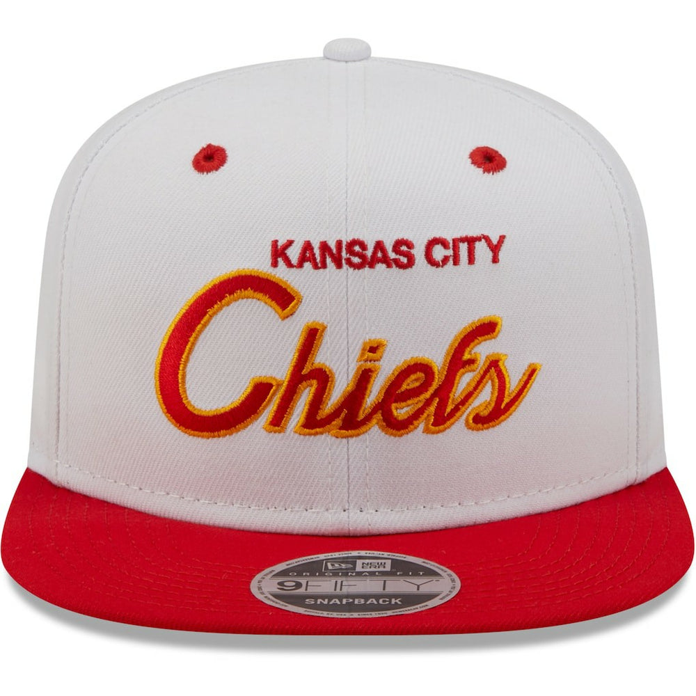 Kansas City Chiefs New Era Sparky Original 9FIFTY Snapback Hat - White/Red on sale