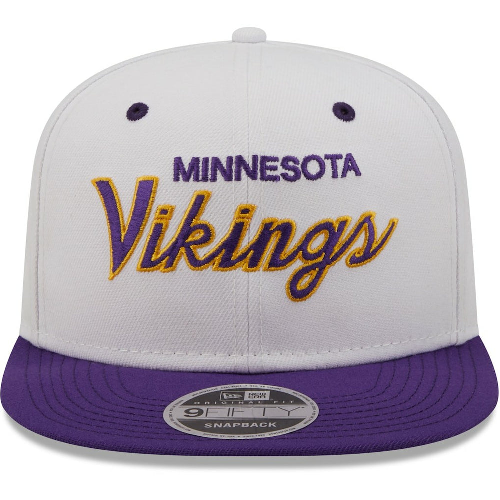 Minnesota Vikings New Era Sparky Original 9FIFTY Snapback Hat - White/Purple online