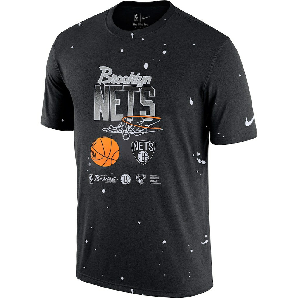Brooklyn Nets Courtside Splatter T-Shirt - Black sale