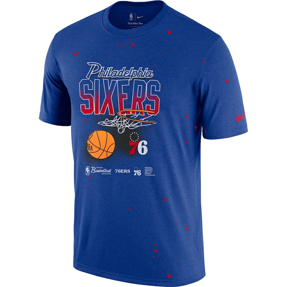 Philadelphia 76ers Courtside Splatter T-Shirt - Royal online