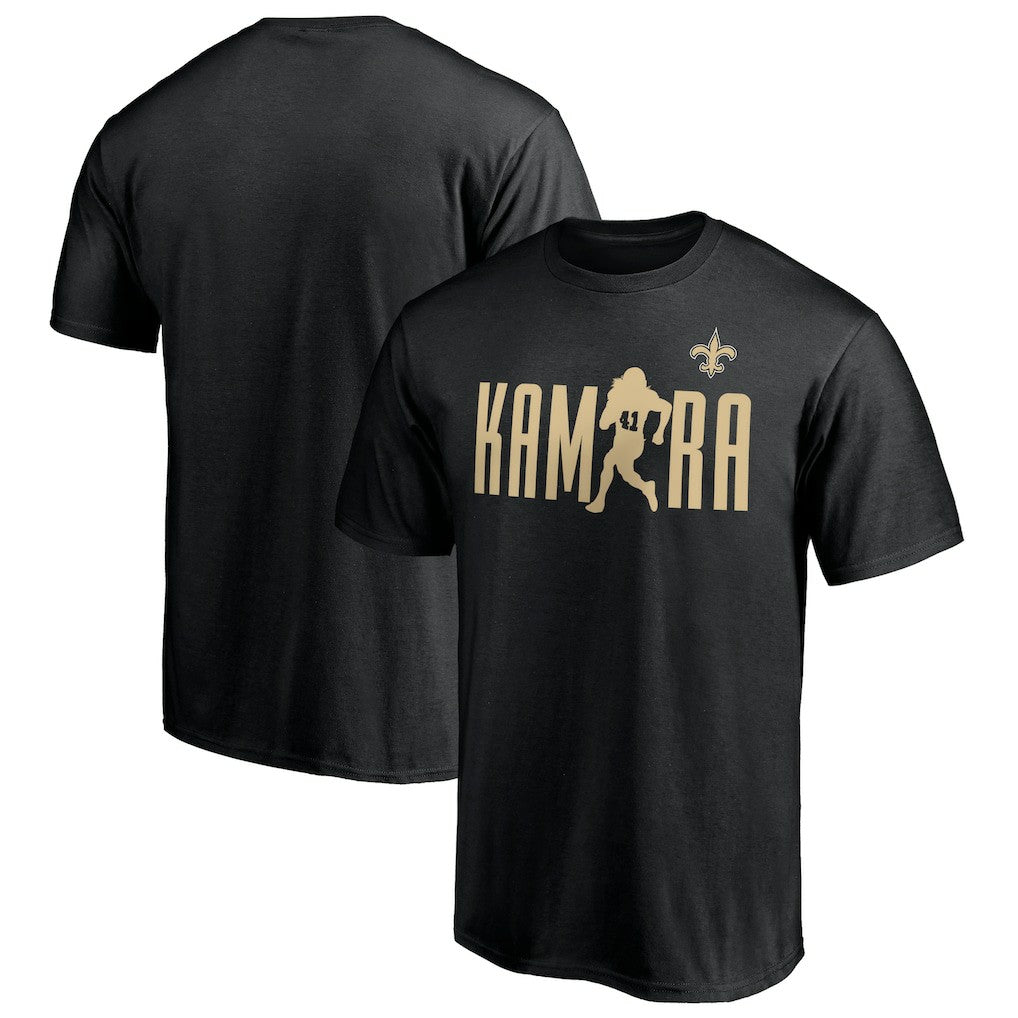 Alvin Kamara New Orleans Saints Checkdown T-Shirt - Black discount