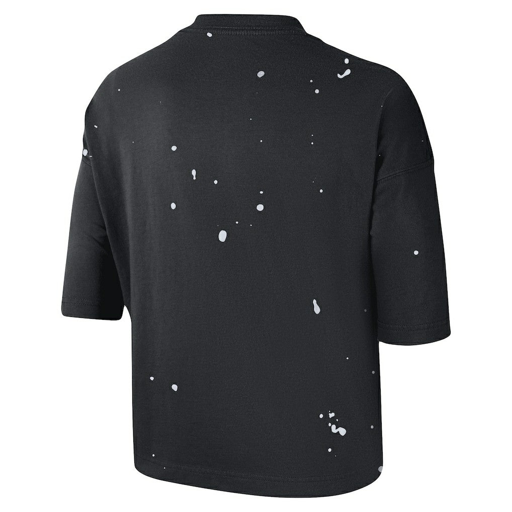 Brooklyn Nets Women's Courtside Splatter Cropped T-Shirt - Black on sale