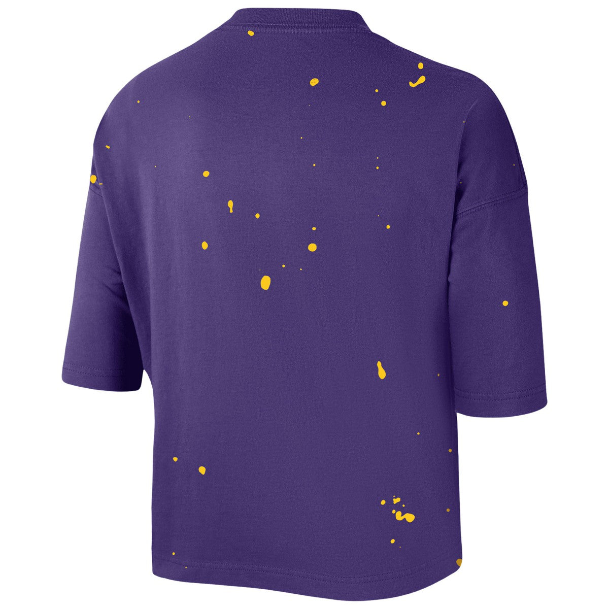 Los Angeles Lakers Women's Courtside Splatter Cropped T-Shirt - Purple cheap