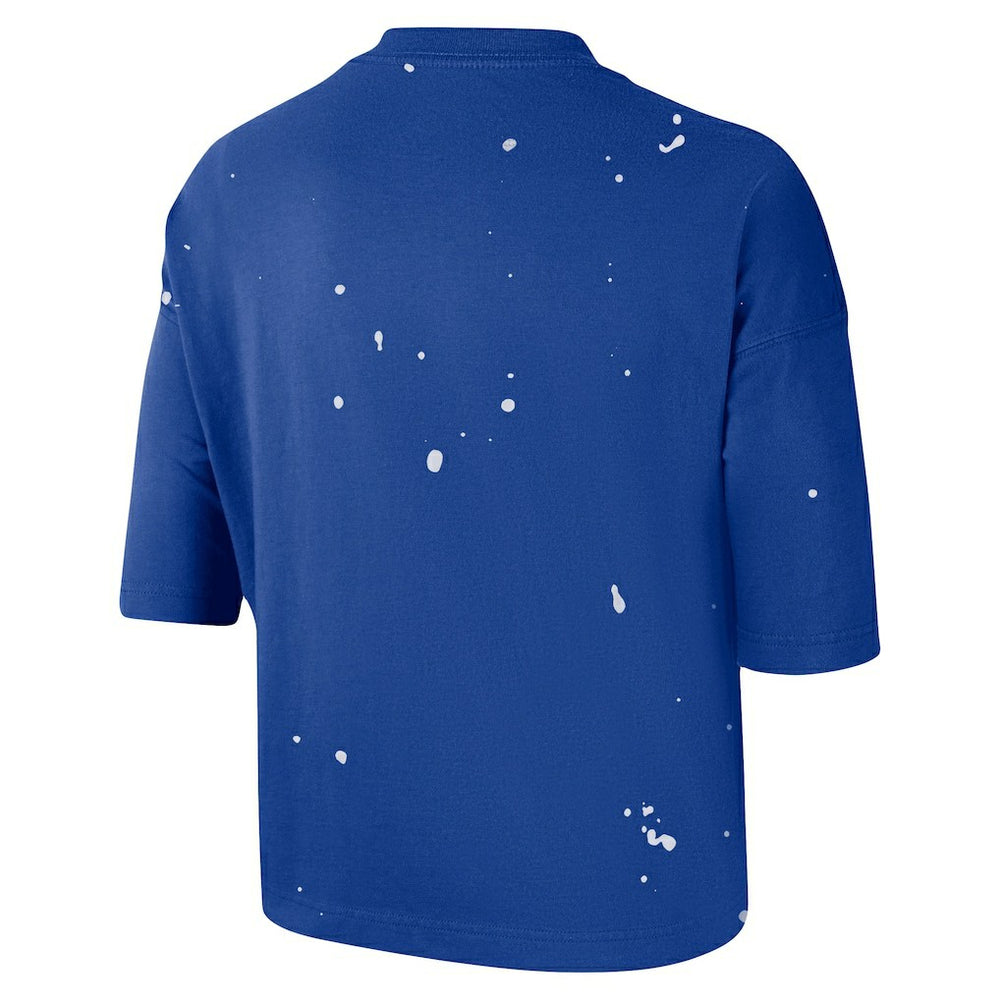 Philadelphia 76ers Women's Courtside Splatter Cropped T-Shirt - Royal online