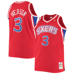 Allen Iverson Philadelphia 76ers 1996/97 Big & Tall Hardwood Classics Swingman Jersey - Red discount