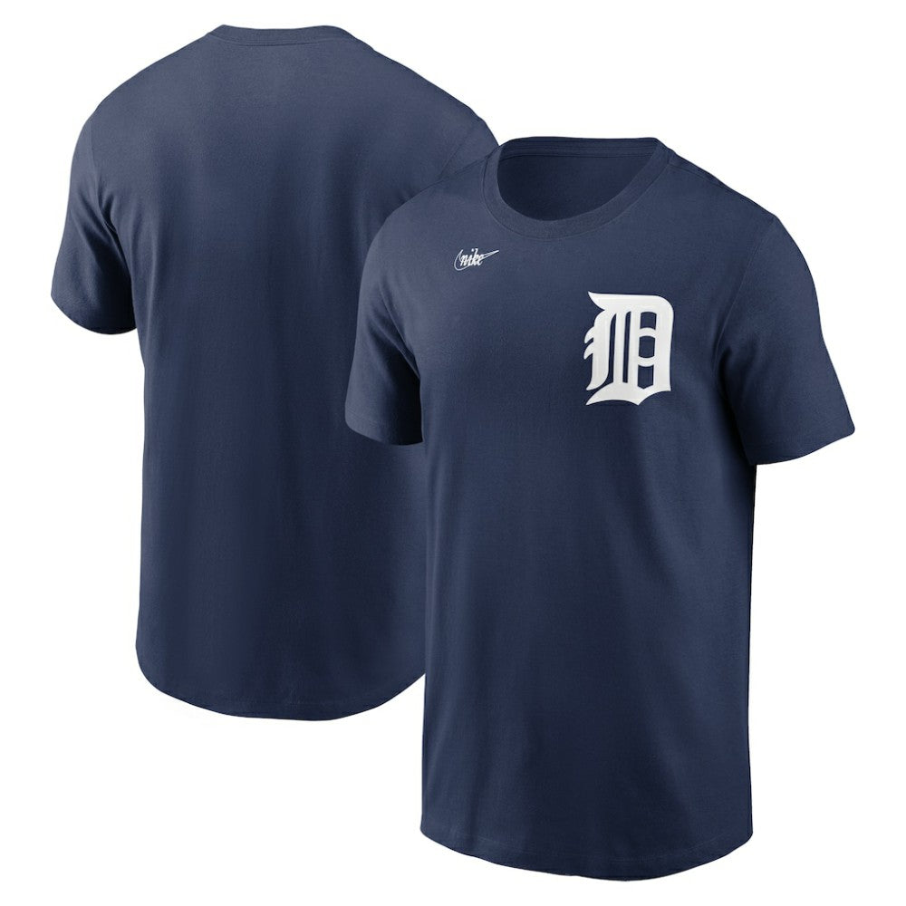 Detroit Tigers Cooperstown Collection Wordmark T-Shirt Navy