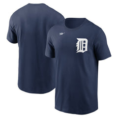 Detroit Tigers Cooperstown Collection Wordmark T-Shirt Navy