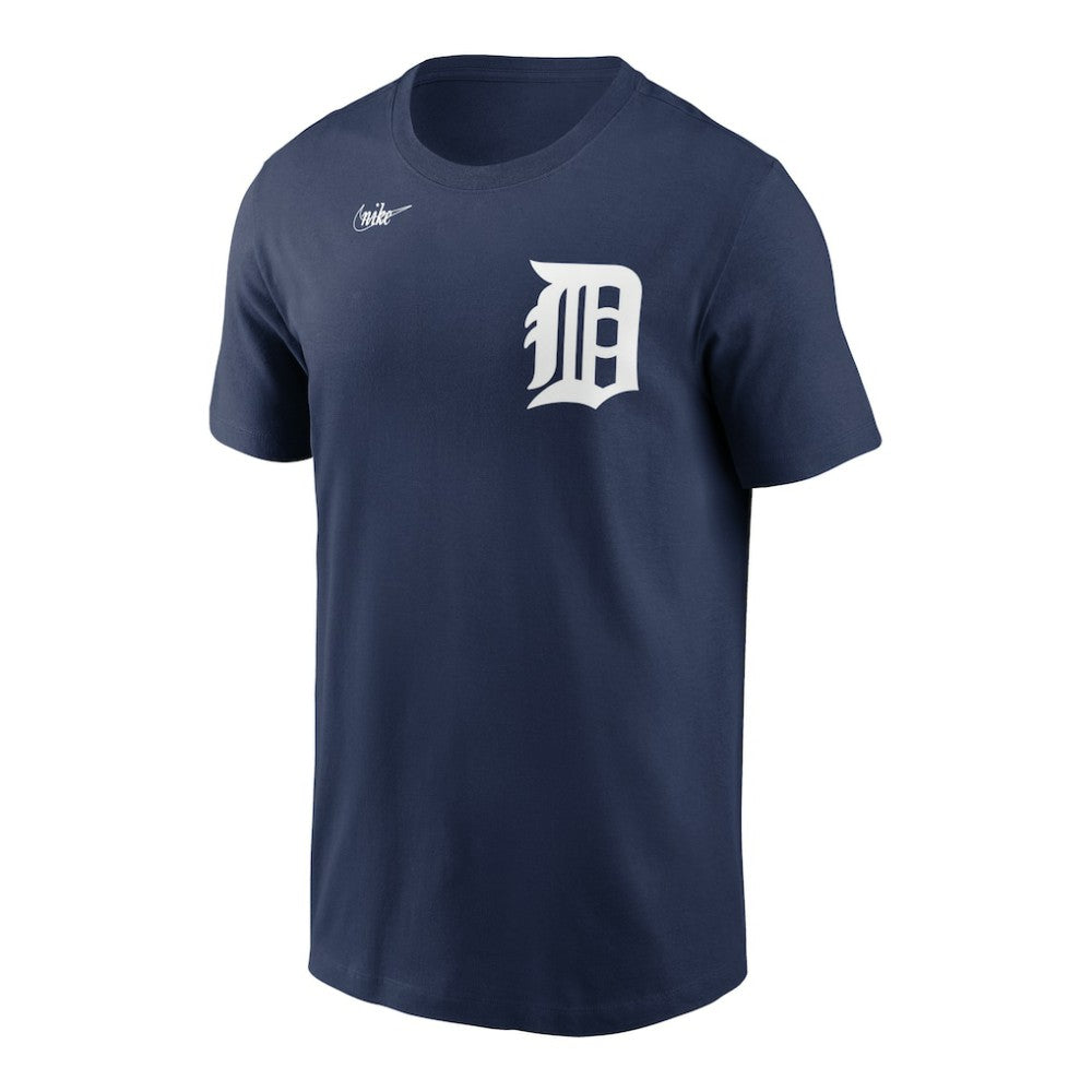 Detroit Tigers Cooperstown Collection Wordmark T-Shirt Navy