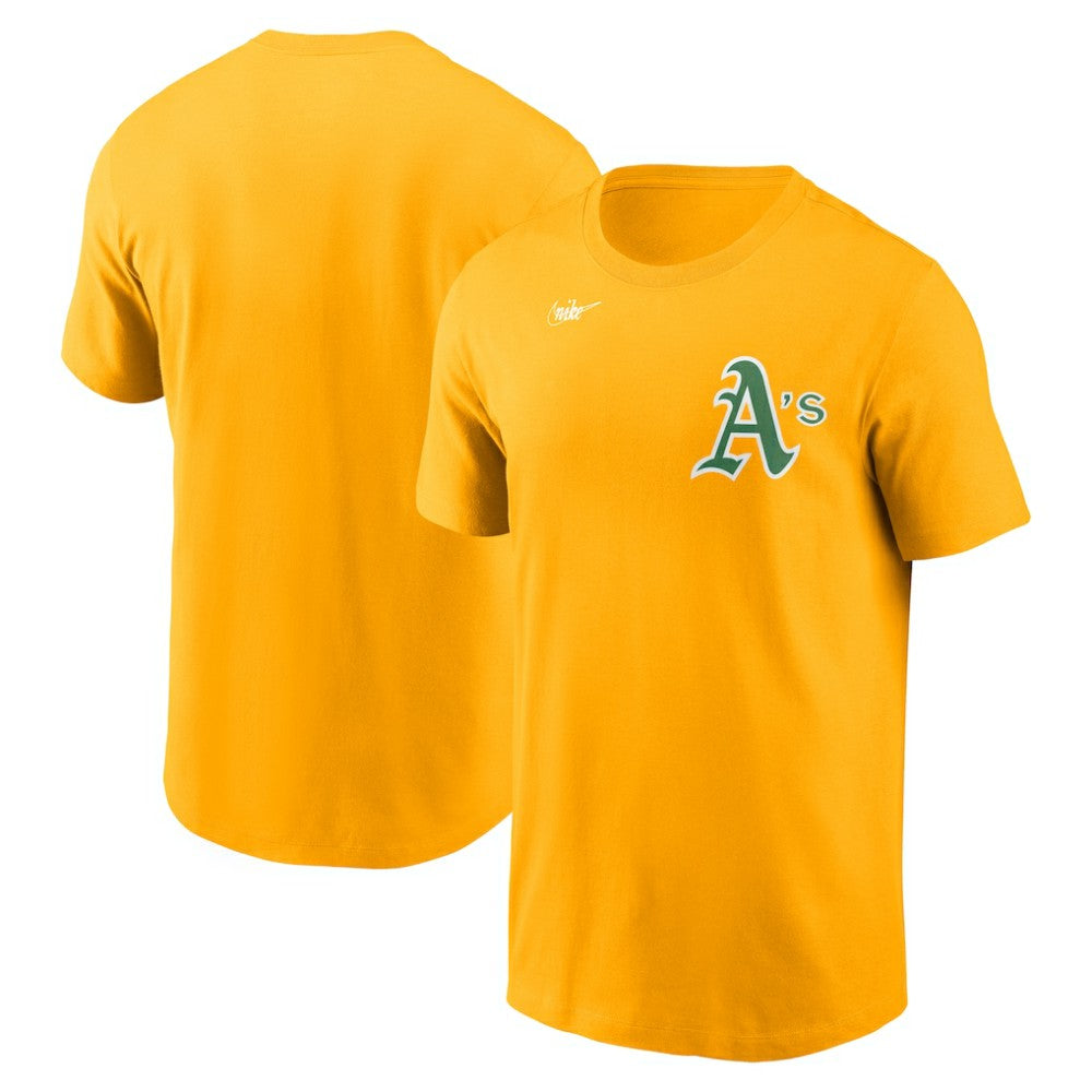 Athletics Cooperstown Collection Wordmark T-Shirt Gold